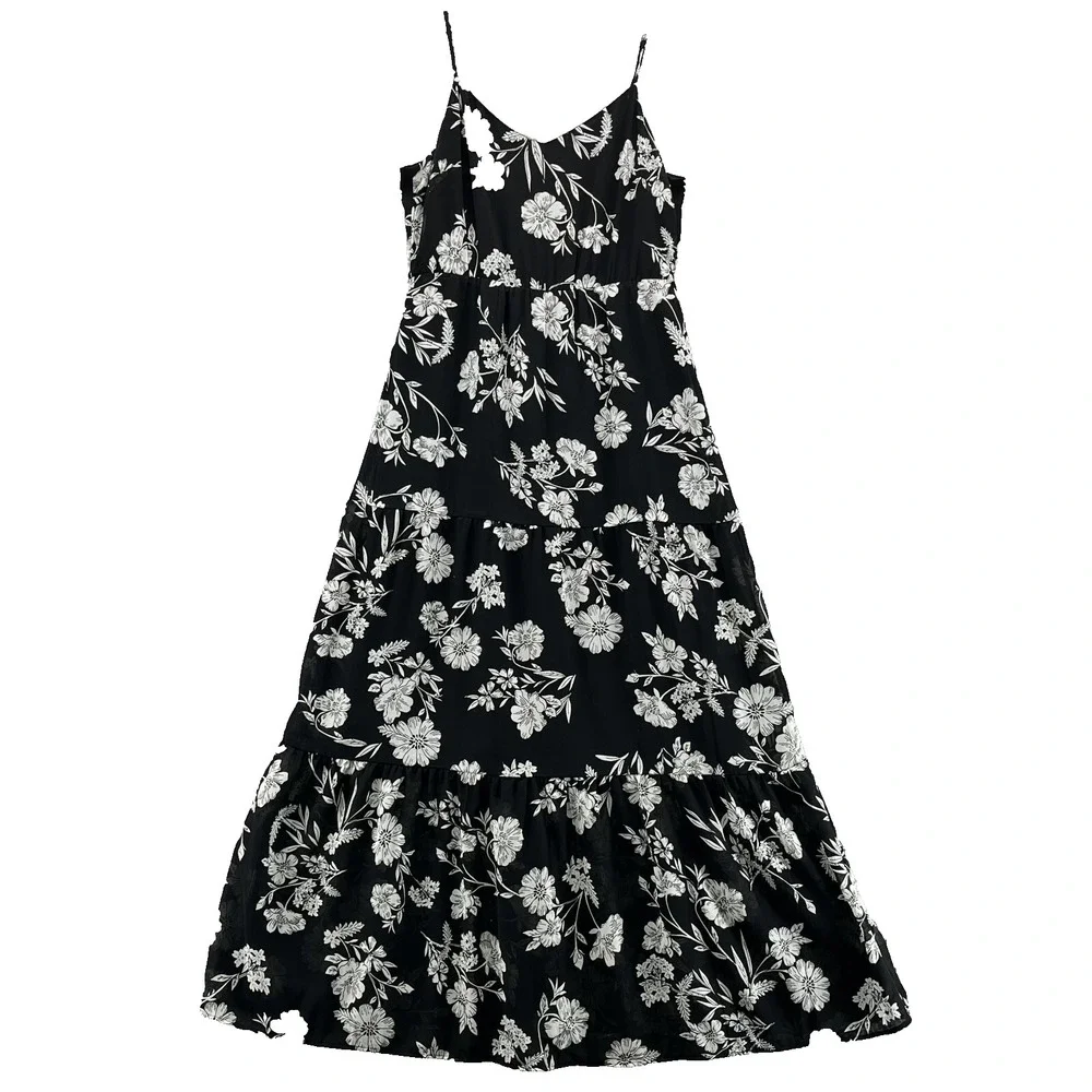 J.Crew Mercantile Maxi Dress Women 4 Layered Floral Fairy Y2k Boho Garden Summer
